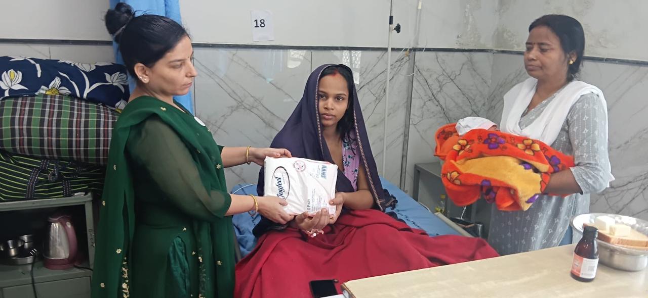 MATERNITY PAD DISTRIBUTION AT SHRI DADA DEV HOSPITAL