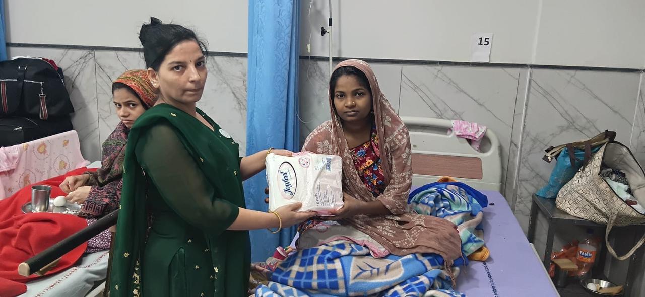 MATERNITY PAD DISTRIBUTION AT SHRI DADA DEV HOSPITAL