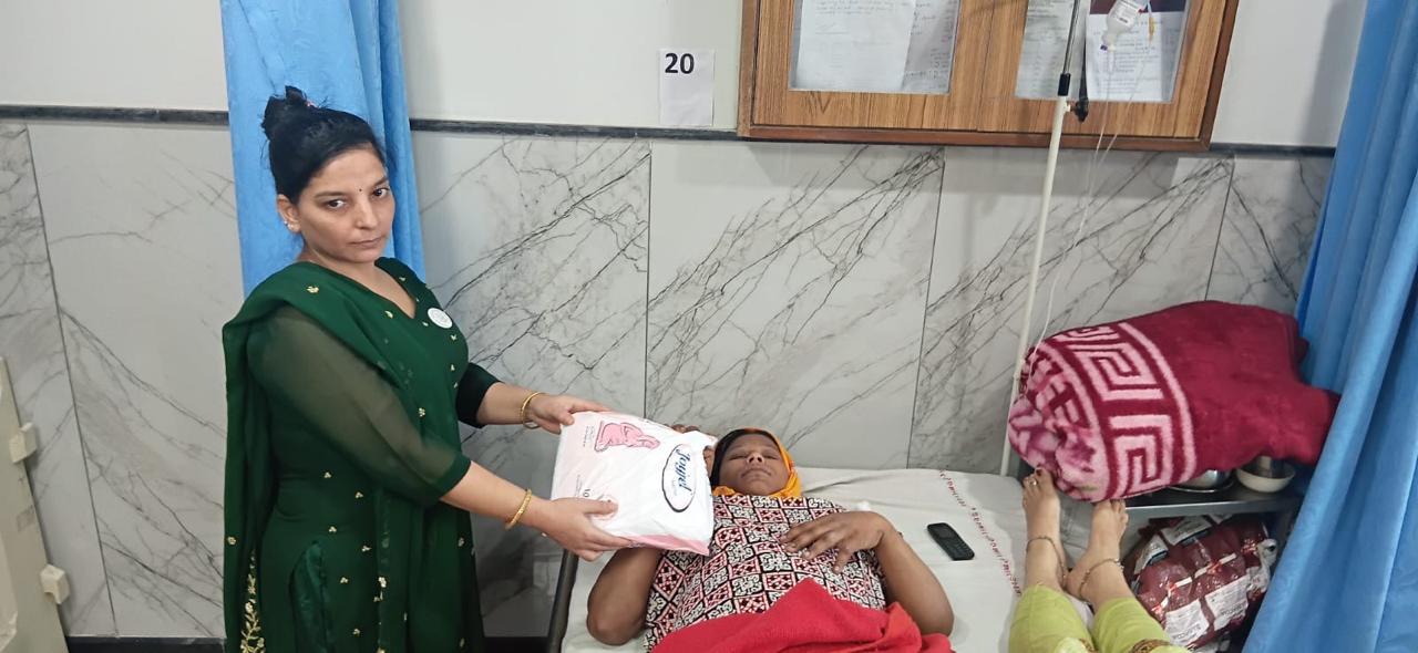 MATERNITY PAD DISTRIBUTION AT SHRI DADA DEV HOSPITAL